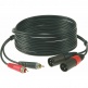 TWINCABLE BLACK 3M 2X RCA - 2X XLR 3 MALE 