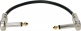 Black Pedal Patch Cable 25 cm Elbow, Gold-Plated Ends