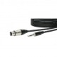 CABLE MICRO 3 M XLR FEMELLE - JACK 3P CONNECTEUR METAL,