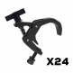 Pack of 24 universal black hooks - Hexagonal nut