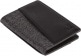 WALLET DOUBLE JEAN GREY LEATHER BLACK