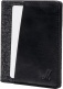 Wallet Double Jean Grey Leather Black