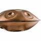 Sensory Handpan, Stainless Steel, F Pygmy, 11 Notes, 440 Hz, Vintage copper