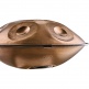 Sensory Handpan, Stainless Steel, Bb2 Amara, 9 Notes, 432 Hz, Vintage copper, Engraved design