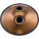 Sensory Handpan, Stainless Steel, Bb2 Amara, 9 Notes, 432 Hz, Vintage copper, Engraved design