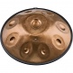 Sensory Handpan, Stainless Steel, Bb2 Amara, 9 Notes, 432 Hz, Vintage copper, Engraved design