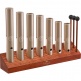7-piece Wah-Wah Tube Chakra Set, 432 Hz, Champagne gold