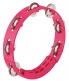 COMPACT ABS TAMBOURINE - STRAWBERRY PINK - 8? - 1 ROW VERSION