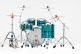 MASTERS MAPLE PURE STAGE 22 AQUA TURQUOISE STRIPE