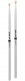 TX5AW-WHITE - Classic Forward 5A Painted White Hickory Drumstick, Oval Wood Tip