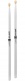 TX5BW-WHITE - Classic Forward 5B Painted White Hickory Drumstick, Oval Wood Tip