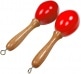 PAIRE DE PETITES MARACAS ROUGE