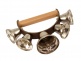 LEATHER HANDLE WITH 5 OPEN BELLS - 3+