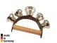 LEATHER HANDLE WITH 5 OPEN BELLS - 3+