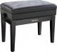 PIANO BENCH, POLISHED EBONY, VINYL SEAT