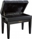 PIANO BENCH POLISHED EBONY