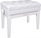 PIANO BENCH POLISHED WHITE