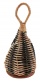 Caxixi Moyen Osier Bicolore Fond Calebasse 17CM