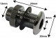 AVH4BK - HOLE VENT NERO DIE CAST 30MM