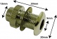 AVH4-BR - DIE CAST AIR VENT GROMMET BRASS 30MM