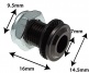 AVH8BK - HOLE VENT NERO DIE CAST 16MM