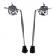 BDS3 - BASS DRUM SPURS WITH ROUND BRACKETS (X2)