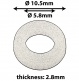 CB-W - ARANDELA NYLON PARA TORNILLO - BLANCA (X20)