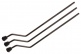 FTL1-540-105-Bk Pieds Tom Basse Noir 540mm (500mm Utile) - 10.5mm X3