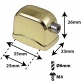 L17BD-BR - BLOCCHETTO GRANCASSA D'ORO - 25MM (X1)
