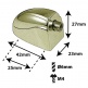 L20BD-BR SPANNBOCKCHEN BASSDRUM GOLDFARBENE 25MM X1