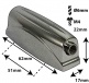 L6SD-BK - BLOCCHETTO RULLANTE NERO - 51MM (X1)