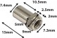 SN-HE-15S CHEMINE 15MM TTE HEXAGONALE ACIER (X10)