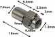 SN-HE-18B Cheminée 18mm Tête Hexagonale Laiton (X4)