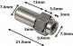 SN-HE-21B Cheminée 21.5mm Tête Hexagonale Laiton (X4)