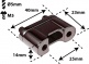 SPAREDRUM STOB4-BK DELUXE SNARE STRAINER DIE CAST BUTT PLATE 25MM BLACK