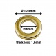 SW-BR - STEEL WASHER FOR TENSION RODS - BRASS (X20)