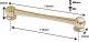 TL11D116-BR Coquille Tube 116mm Doré Double Tirant X1