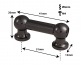 TL12D31-BK - TUBE LUG BLACK - 31MM - DOUBLE ENDED (X1)