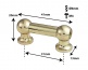 TL12D31-BR - TUBE LUG BRASS - 31MM - DOUBLE ENDED (X1)