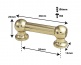 TL12D38-BR - TUBE LUG BRASS - 38MM - DOUBLE ENDED (X1)