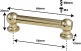 TL12D56-BR Coquille Tube 56mm Dorée Double Tirant (X1)