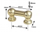 TL12S25-BR - TUBE LUG BRASS - 25MM - SINGLE ENDED (X1)