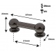 TL13D51-BK TUBE LUG BLACK 51MM DOUBLE ENDED X1