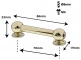 TL13D70-BR TUBE LUG BRASS 70MM DOUBLE ENDED X1