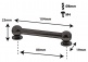 TL13D88-BK TUBE LUG BLACK 88MM DOUBLE ENDED X1