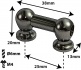 TL1S25-BK - TUBE LUG BLACK - 25MM - SINGLE ENDED (X1)