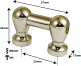 TL1S25B-BR - BASS DRUM TUBE LUG BRASS - 25MM - SINGLE ENDED (X1)