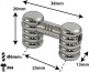TL5D25 - SPANNBCKCHEN TUBELUG - 25MM - DOPPELTE SPANNSCHRAUBEN (X1)