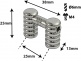 TL5S25B -SPANNBCKCHEN TUBELUG BASSDRUM - 25MM - EINZIGEN SPANNSCHRAUBEN (X1)