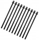 TRC-115W-BK - 115MM TENSION ROD BLACK WITH WASHER - 7/32